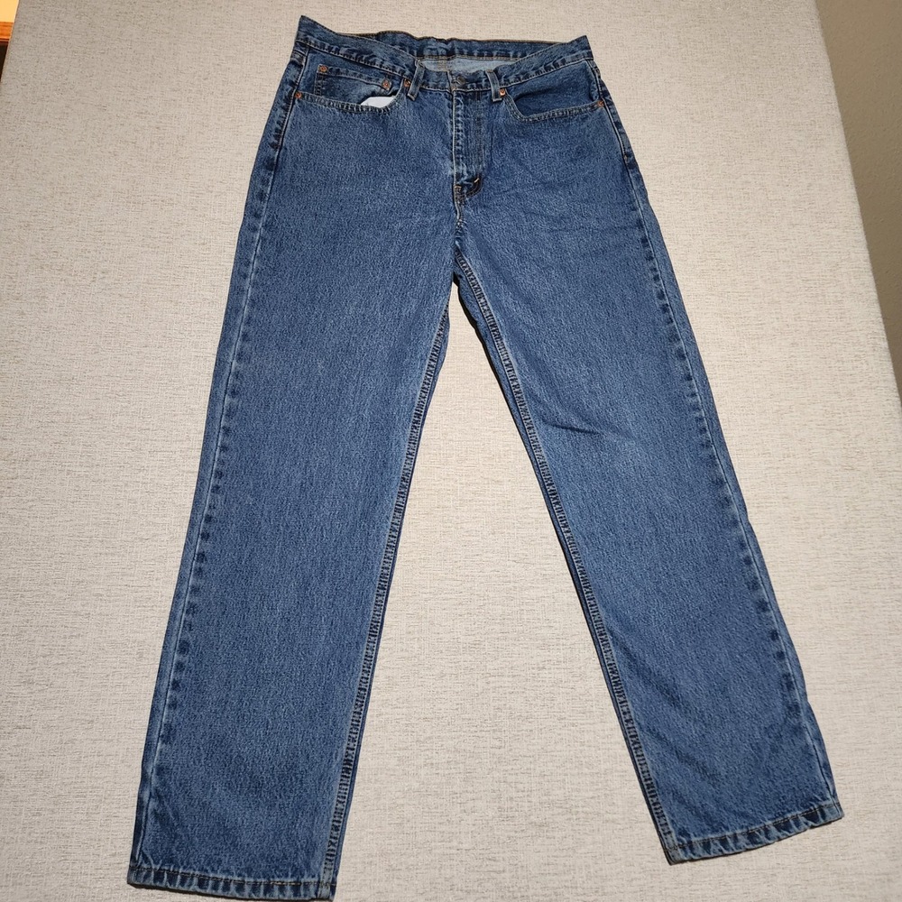 Levi's 550 Relaxed Fit Jeans Mens 34x32 Medium Wash Blue Tapered Leg 00550-4891